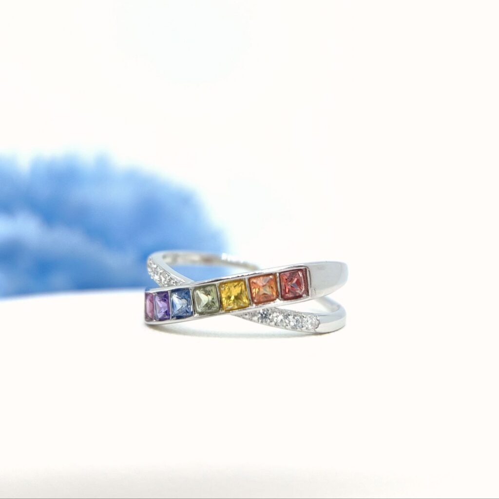 Fancy Sapphire Wedding Band